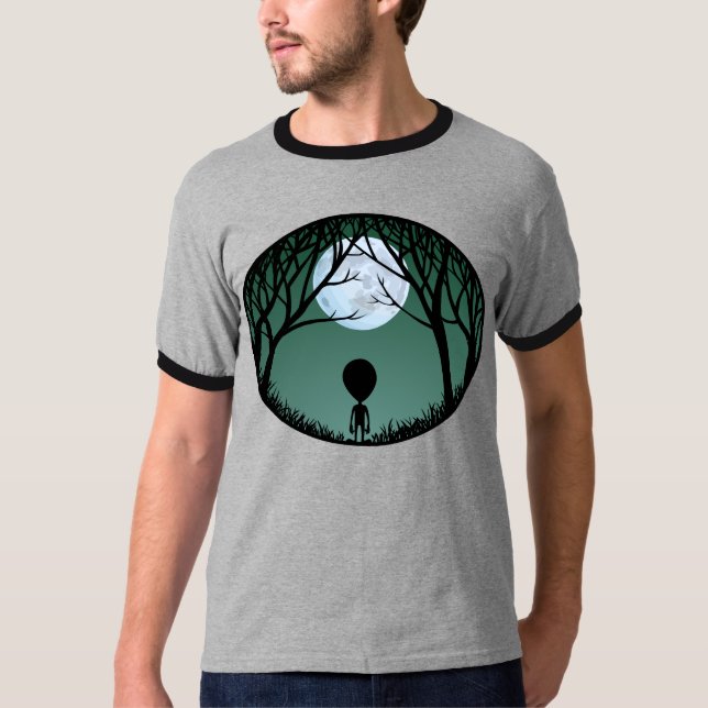 Alien de la camiseta Alien w. Camisetas de la luna (Anverso)