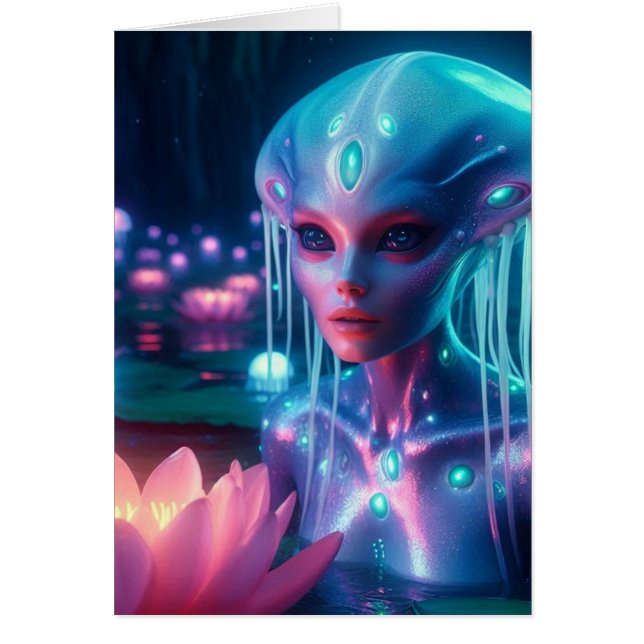 Alien de natación biluminiscente Todas las ocasion (Frente)