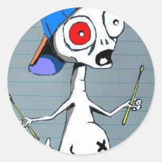 Alien Drummer Pegatina