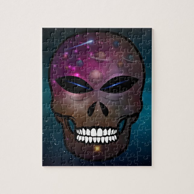 Alien Fantasy Skull Puzzle Universe & Planets (Vertical)