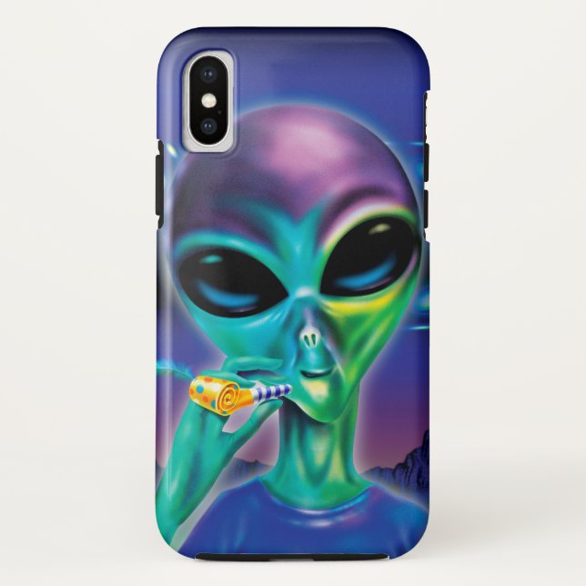 Alien 'Llévame a tu Fiesta' funda de iPhone XS (Reverso)