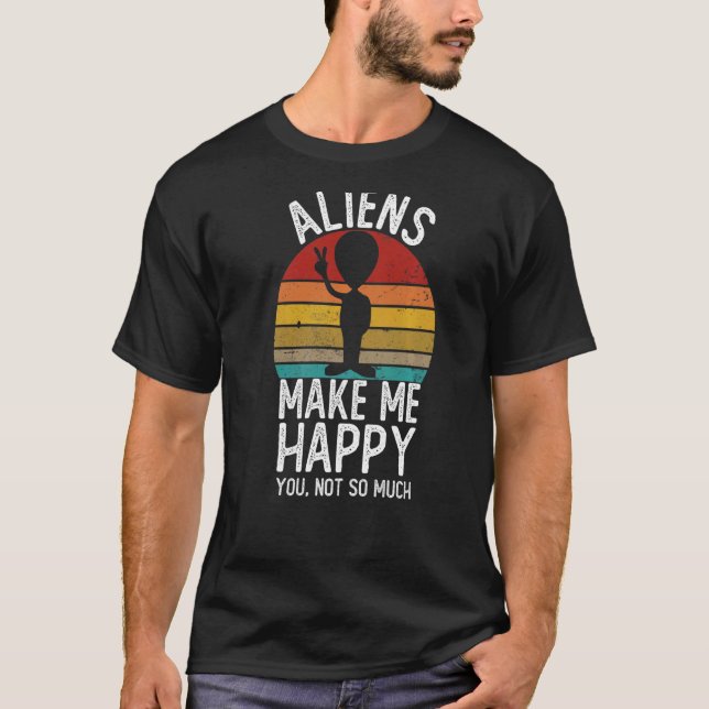 Alien me hace feliz, no tantos Camisetas extranjer (Anverso)