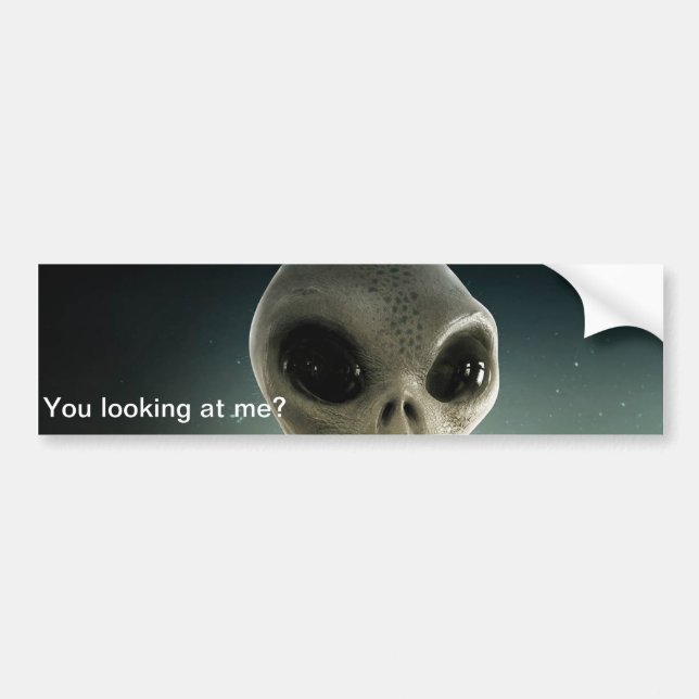 Alien, "¿Me miras?" Pegatina de coche. (Frente)