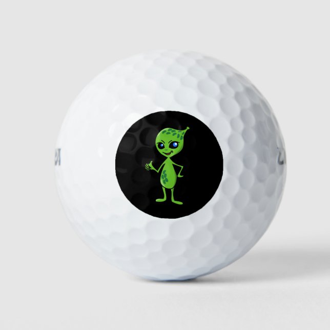 ALIEN "PEQUEÑO HOMBRE VERDE" BOLA DE GOLF (Anverso)