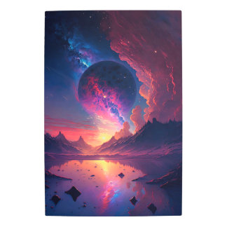 Alien Planet de un arte en el muro de ciencia ficc