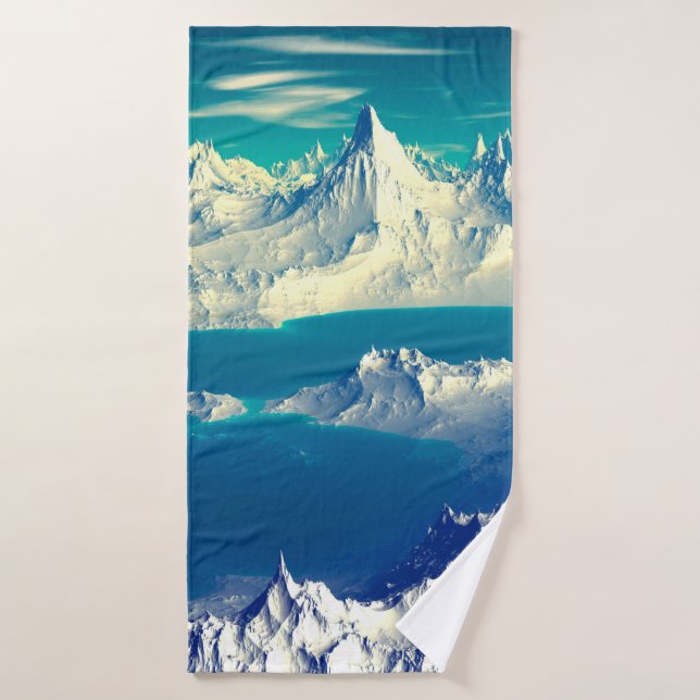 Alien Planet - Material gráfico de computadora 3D. (Toalla de baño)