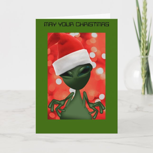 ALIEN SANTA DE ESTA TARJETA MUNDIAL DE NAVIDADES (Anverso)
