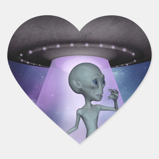Alien se encuentra con Pegatina de corazón (Anverso)