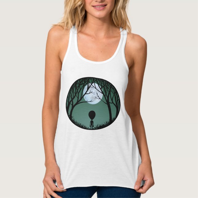 Alien Tank Top Camisetas extranjeras amigables par (Anverso)