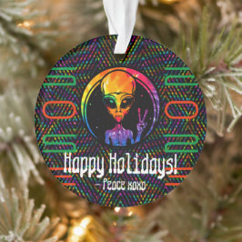 Alien Tie Dye Space Personalizado Ornamento de Nav
