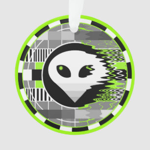 Alien TV Ornamento acrílico redondo