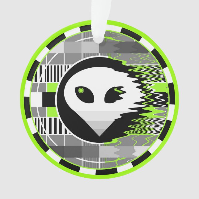 Alien TV Ornamento acrílico redondo (Anverso)