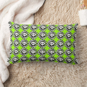 Alien TV Round multi-tirador almohada lumbar verde