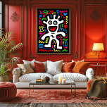 Alienato blanco funky - Arte pop neón arte mural a<br><div class="desc">¡Este extraño blanco y humorístico le da alegría a la vida al neón! Ojos grandes,  formas peculiares y líneas audaces crean un diseño de arte pop lúdico. Perfecto para los amantes de la decoración divertida,  los extraterrestres extravagantes y las vibraciones de neón que hacen que brille la pared.</div>