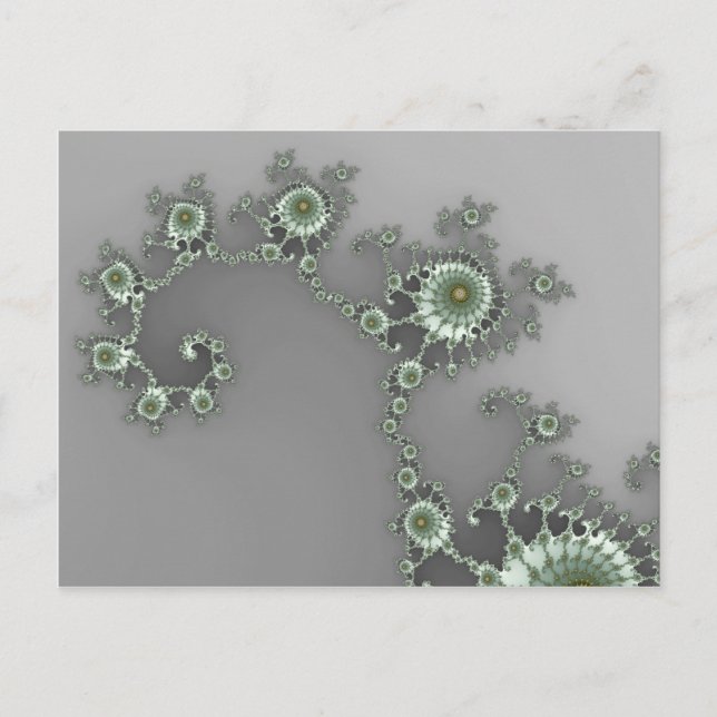 Alienígena gris - Postal fractal (Anverso)