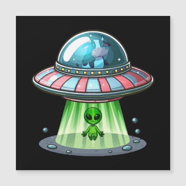 Alienígena que secuestra vacas (Anverso)