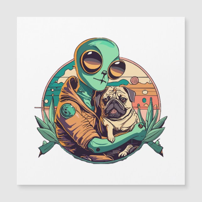 Alienígena y Pug (Anverso)