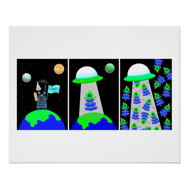 Alienígenas 20 por 25 brillantes posters de jo_ima (Anverso)