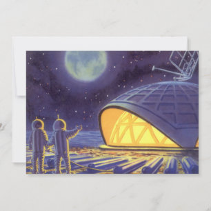 Alienígenas de ciencia ficción vintage en la luna 