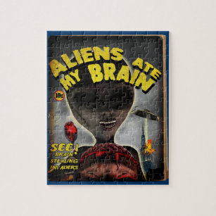 Aliens Ate My Brap Pulp Cover Style Puzzle