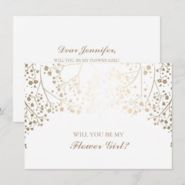 Aliento de bebé dorado Invitación para niña de las