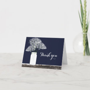 Aliento de Bebé en Tarjeta de Agradecimiento Rústi