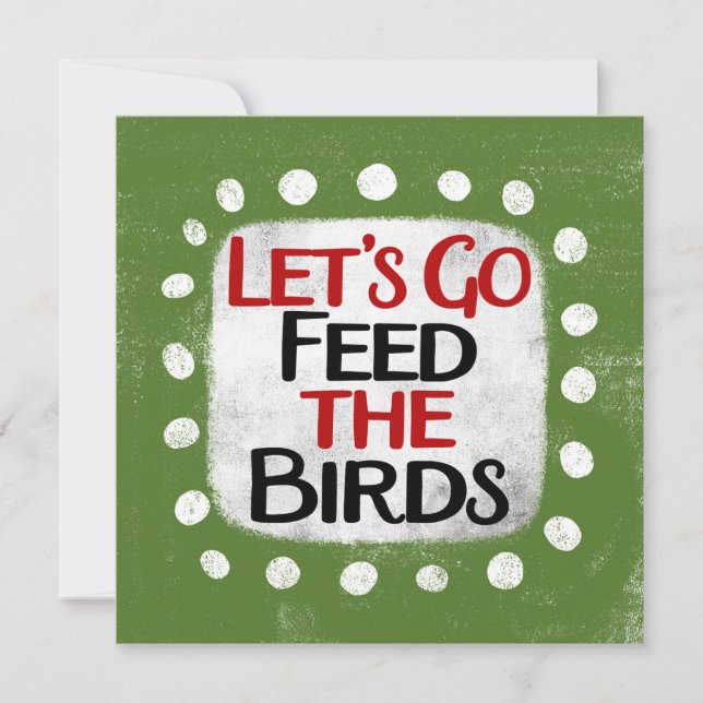 Alimenta la tarjeta de felicitación para aves (Anverso)