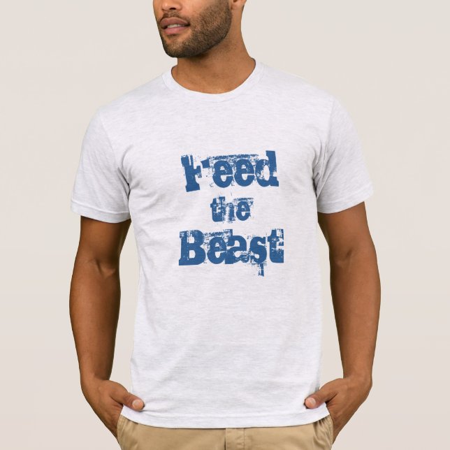 Alimentación para hombre de la camiseta la bestia (Anverso)