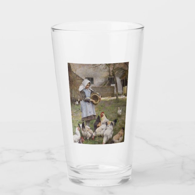 Alimentando a los pollos (por Walter Frederick Osb (Anverso)