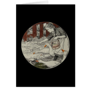 Alimentando el círculo de las aves de corral