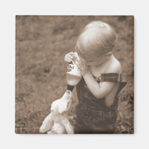 Alimentando el imán de la cabra