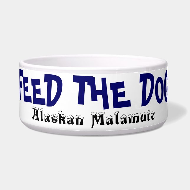 Alimente el cuenco del perro - Malamute de Alaska (Frente)