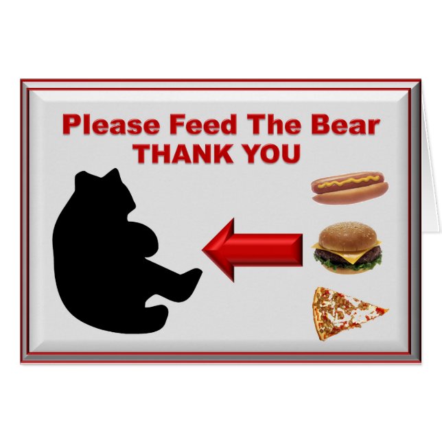 Alimente por favor el oso (Anverso (Horizontal))