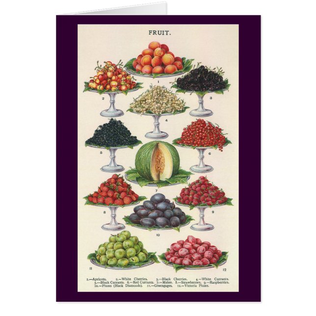 Alimentos de la vieja época: fruta divertida en ba (Frente)