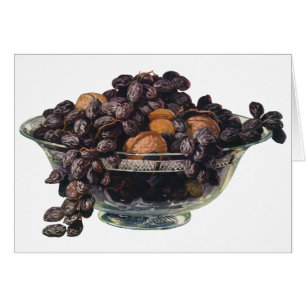 Alimentos, nueces y almendras de época, frutas y n