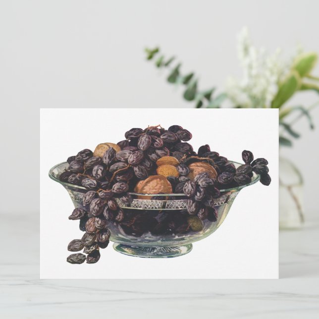 Alimentos Vintage, Nueces y Almendras, Frutas y Nu (Anverso de pie)