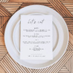 ALINA Elegante Boda Minimalista Comamos el menú<br><div class="desc">El menú presenta un diseño minimalista moderno y un elegante tipo de letra manuscrita. Utilice esta plantilla para editar las fuentes, el color de fuente y el color de fondo para que coincidan con sus necesidades de evento. Este menú hace la adición perfecta a su simple, minimalista, elegante o moderna...</div>