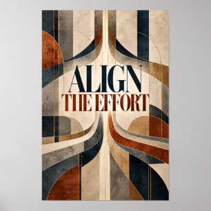 Alinear el Esfuerzo Moderno Arte Motivacional Geom