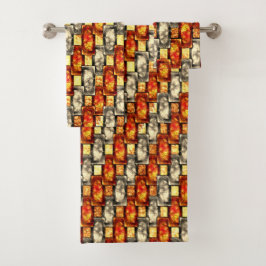 Alinear las piezas rectangulares rojizas y beige t