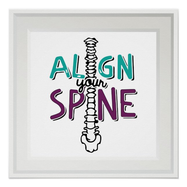 Alinee su columna vertebral 20" x 20", Poster (sem (Anverso)