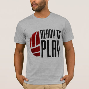 Aliste para jugar - la camiseta de los hombres del