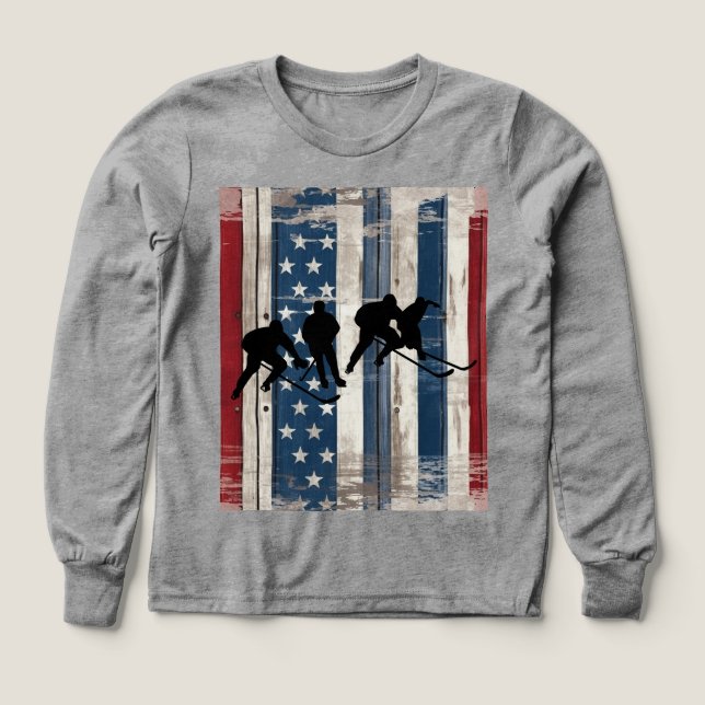 All-American Kids Hockey Gear T-Shirt (Diseño frontal)