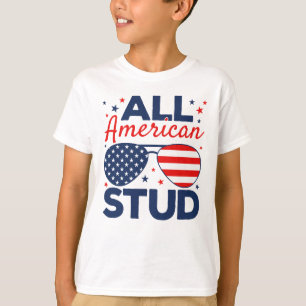 All American Stud, camiseta de 4 de julio para niñ