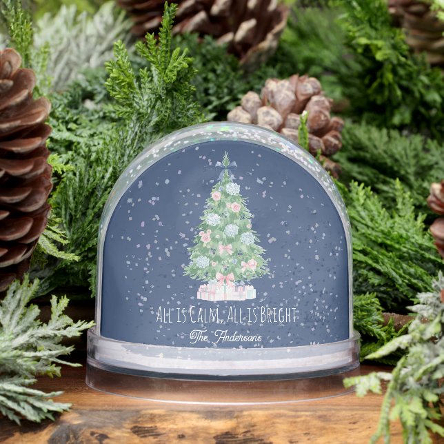 All is Calm  Family Christmas Photo Snow Globe (Invierno)