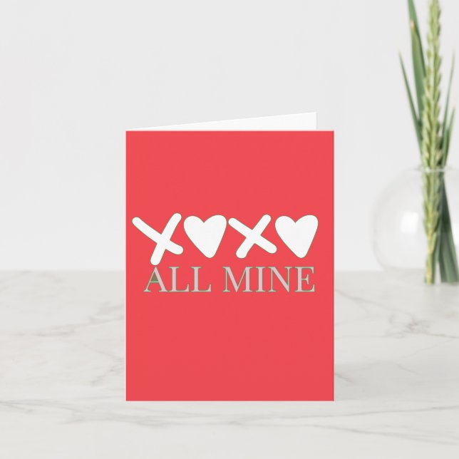 ALL MINE XOXO Valentine Shirt - Minimal Love Desig (Anverso)