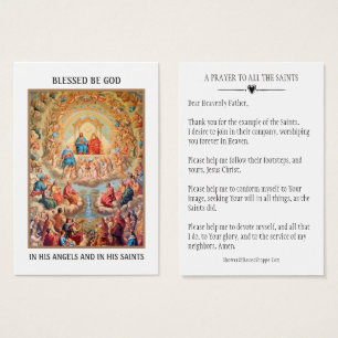 ALL SAINTS DAY PRAYER CELEBRATION HOLY CARDS