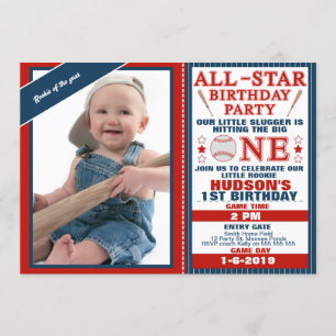 All Star o 1ra invitación del cumpleaños del