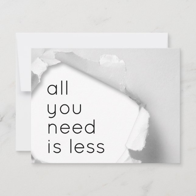 All you need is less (Anverso)