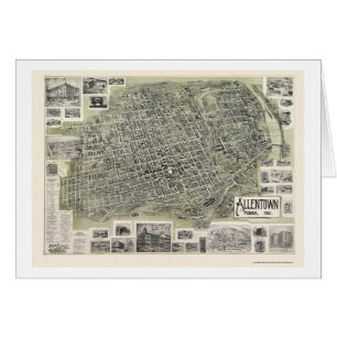 Allentown, mapa panorámico del PA - 1901