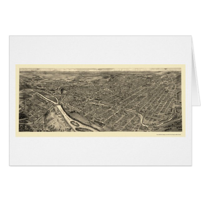 Allentown, mapa panorámico del PA - 1922 (Anverso (Horizontal))